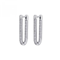 Rosato orecchini Bianca in argento e zirconia